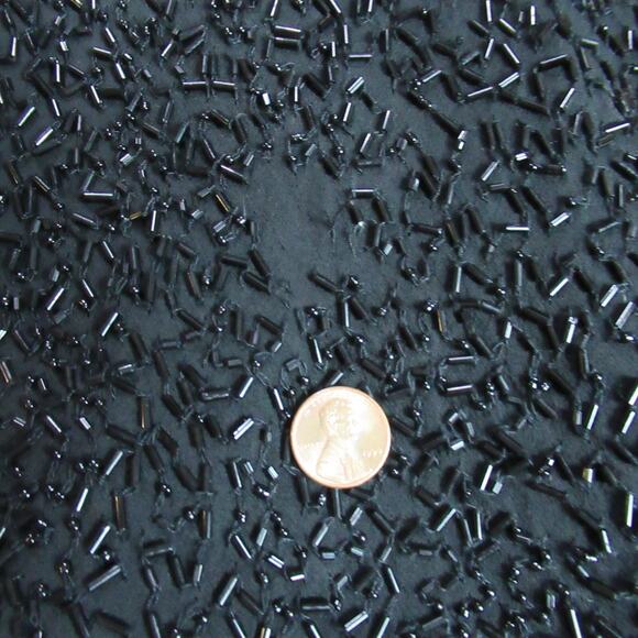 Vtg Stenay Black Beaded Evening Mermaid Dress Sz 10 Whimsigoth Prom Vamp 90s Y2K - Picture 5 of 14